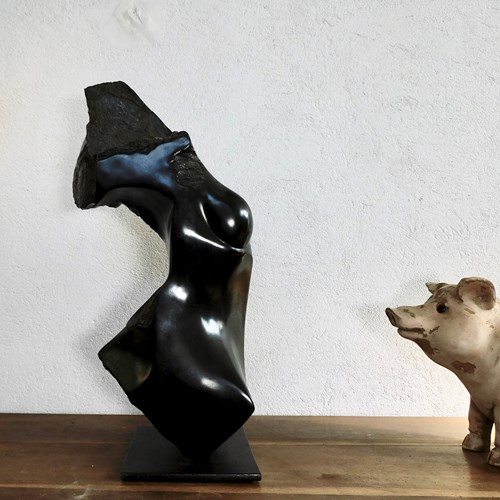 Large Bronze Torso By Vincent  Beaufils-Hourdigas ( 1978-) 