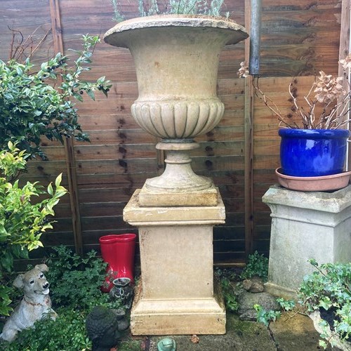 Doulton Terracotta Urn And Plinth 