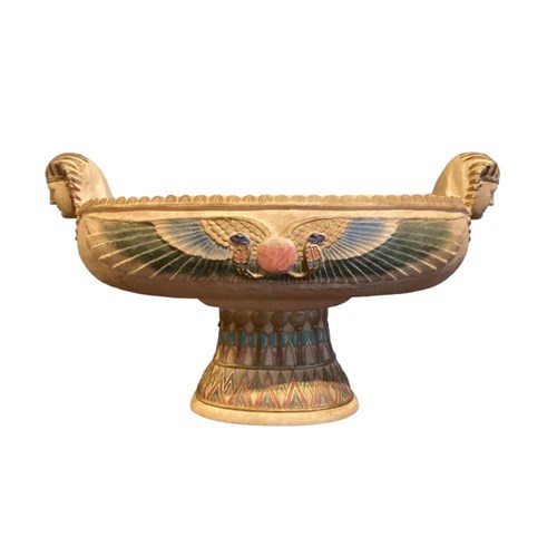 Stunning Egyptian Style Pedestal Fruit Bowl