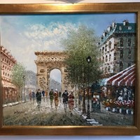 Beautiful Oil Painting On Canvas Of Paris 