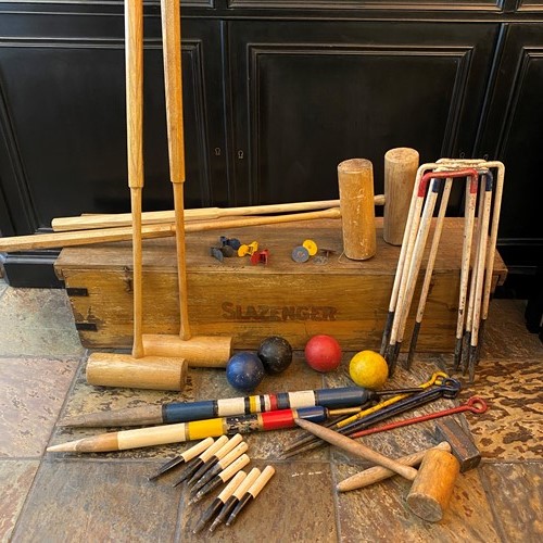Circa 1930 A Slazenger Croquet Set for 4