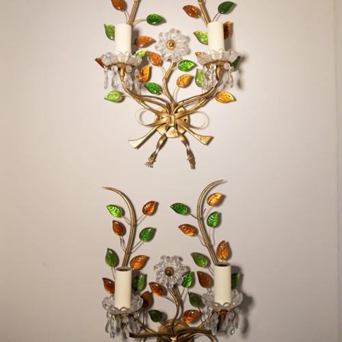 C1960 A Pair of French Glass Sconces