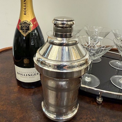 C1950 An English Silver Plate Cocktail Shaker