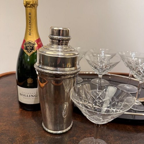 C1950 An English Silver Plate Cocktail Shaker
