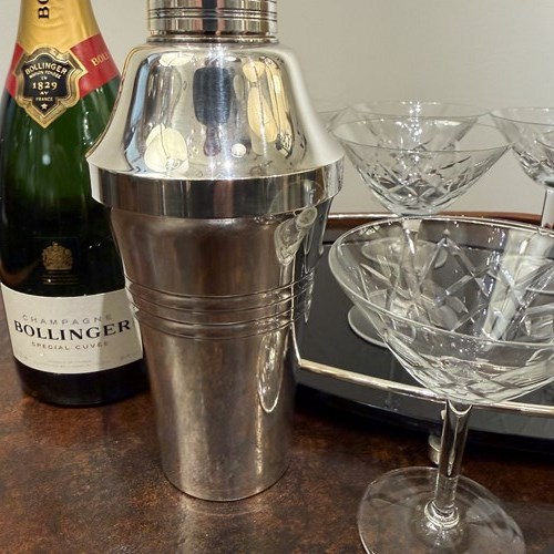 C1950 An English Silver Plate Cocktail Shaker