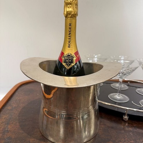 C1960 An English Silver Plate Top Hat Champagne Cooler