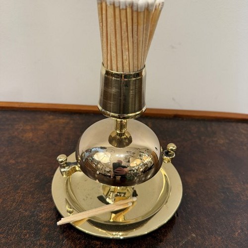 C1880 An English Brass Pub Bell & Match Striker