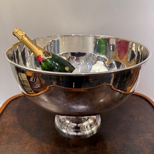C1930 A Huge French Silver Plate Champagne Bowl