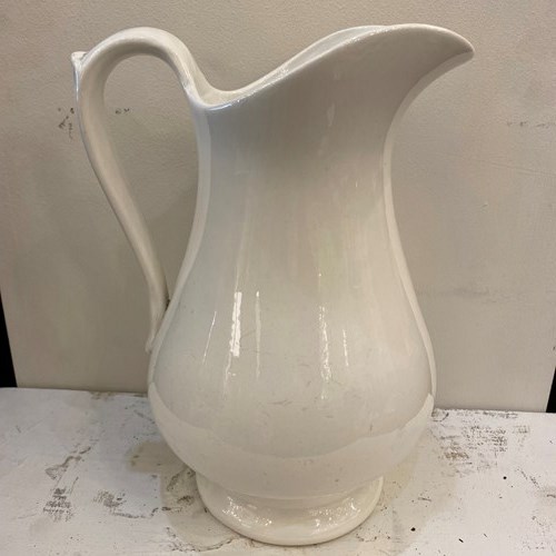 C1890 A Large Flemish Creamware Ironstone Jug 