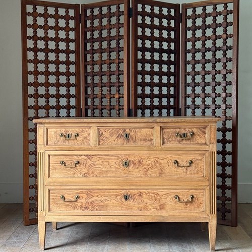 C1795-99 A French Directoire Period Figured Ash & Walnut Commode
