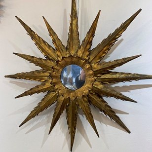 C1960 A Spanish Gilt Iron Starburst...