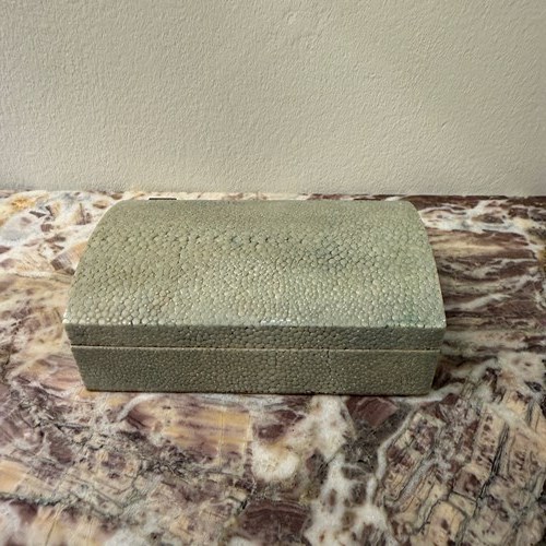 C1930 An English Art Deco Dome Top Shagreen Box