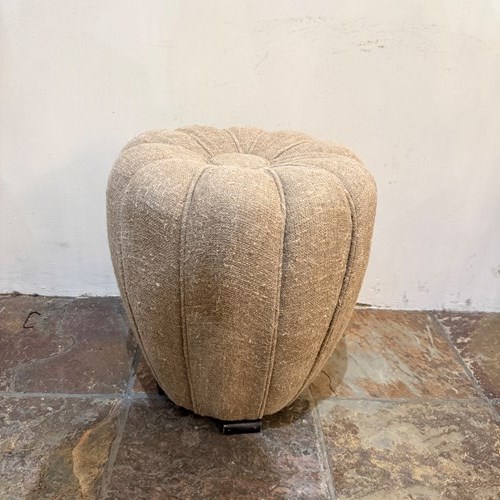 C1930 A Stylish French Art Deco Flower Stool In Linen