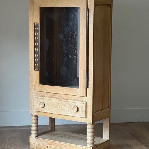 C1950 A French Bleached Oak Vitrine Attributed To Dudouyt