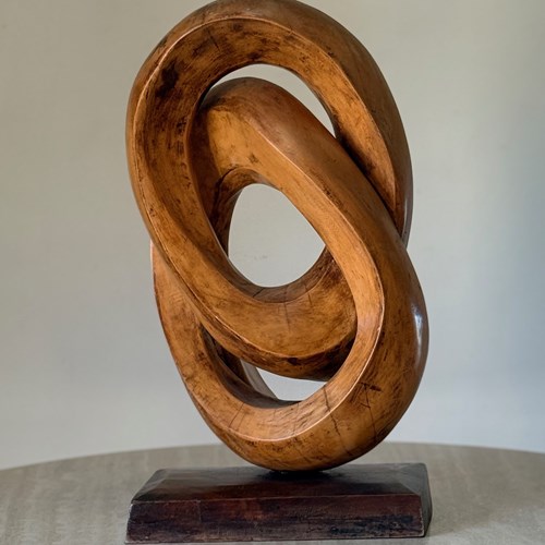 C1960 A French Abstract Wooden Sculpture