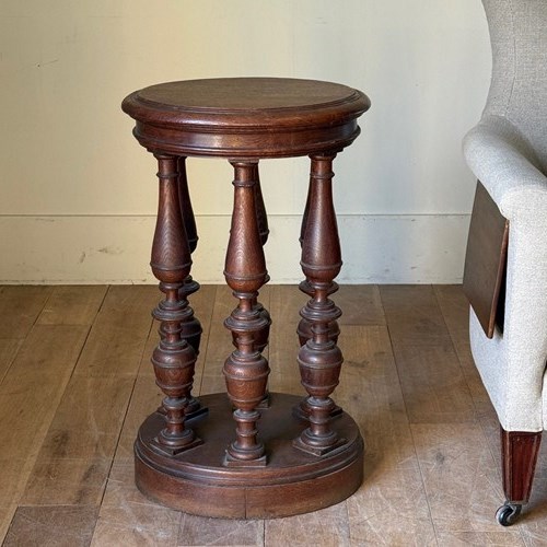 C1880 An English Oak Drinks Table With Lots Of Legs!