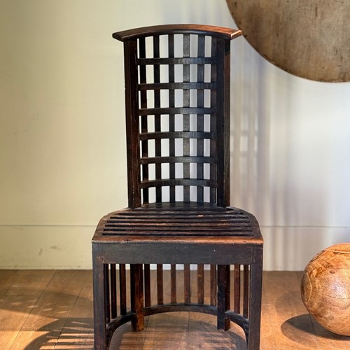 C1930 An English Arts & Crafts Inspired High Back Chair