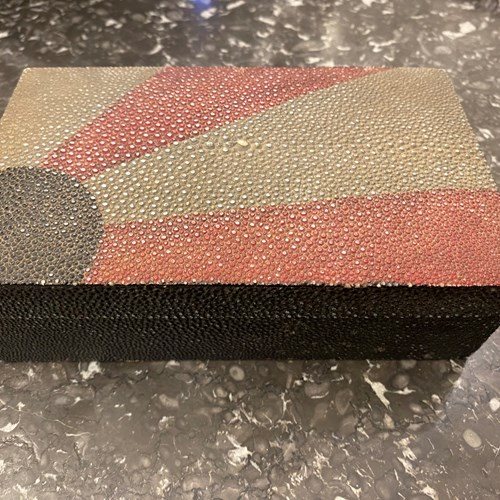 C1930 A Rare English Sunburst Shagreen Box