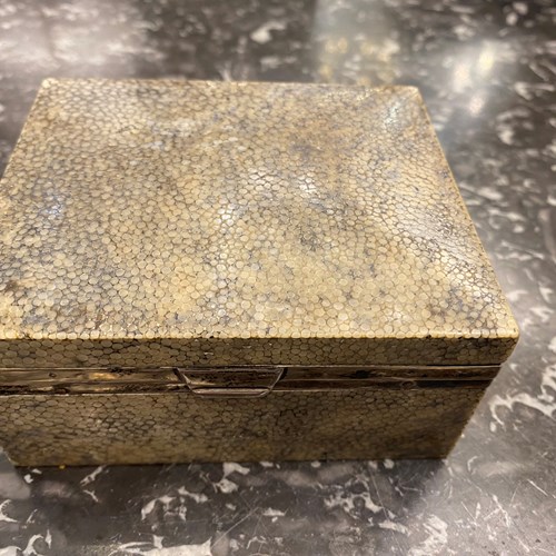 C1923 A Shagreen & Stirling Silver London Made Box