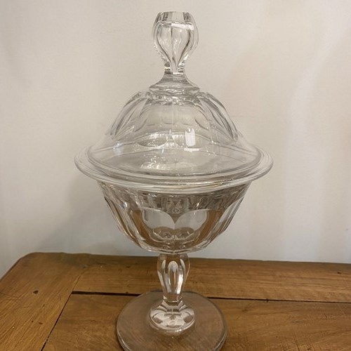 C1890 A Dutch Crystal Sweet Jar & Cover