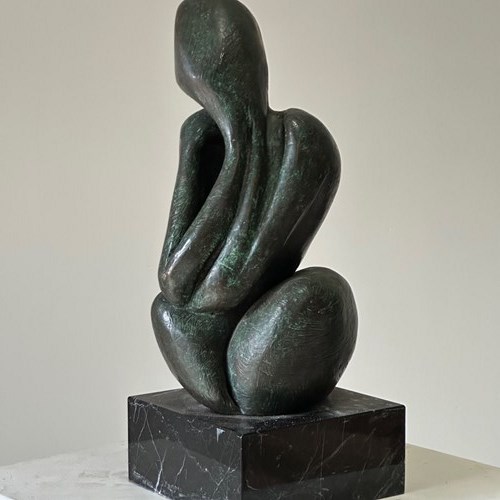C1960 A Stylish Bronze Figural Sculpture 