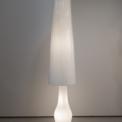 A Mid Century Belgium opaline glass floor lamp