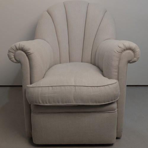 Circa 1920 An English Petal Back Armchair