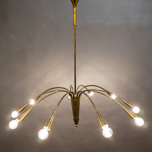 A Mid Century Italian Brass Ceiling Light