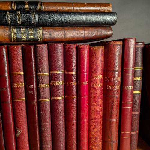 Circa 1890 Red Leather Ledgers