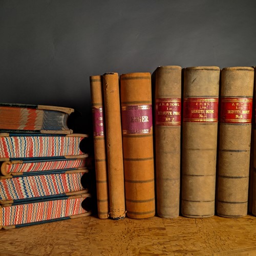 Circa 1890 Suede Ledgers