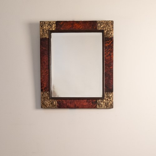 A 19Th Century French Tortoise Shell Mirror