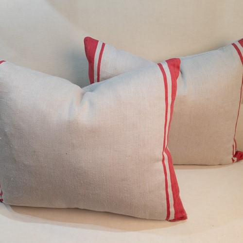 C1920 French Linen Custom made Cushions