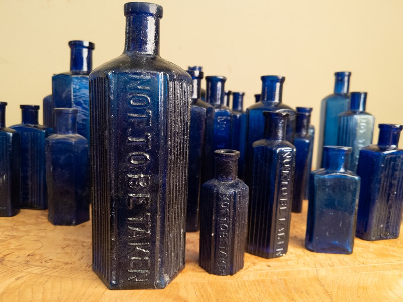 C1880 A collection of 30 Blue Glass Poison Bottles-nick-jones-img-20200705-103346-main-637303331516999007.jpg