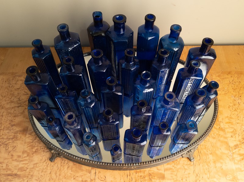 C1880 A collection of 30 Blue Glass Poison Bottles-nick-jones-img-20200705-103618-main-637303332953553666.jpg