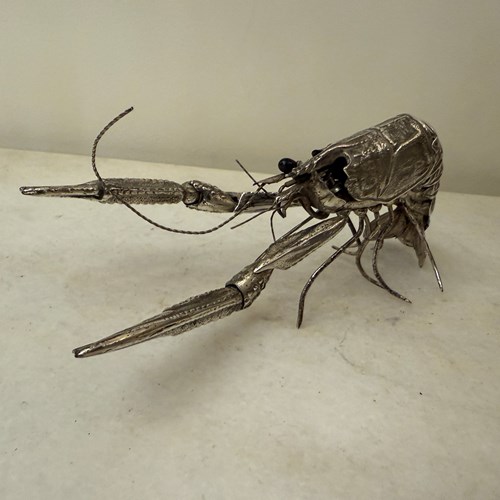 C1960 A Spanish Silver Articulated Sculpture Of A Lobster