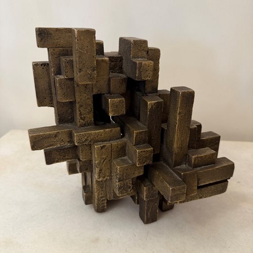 C1970 A Spanish Bronze Brutalist Sculpture By Barasoain 