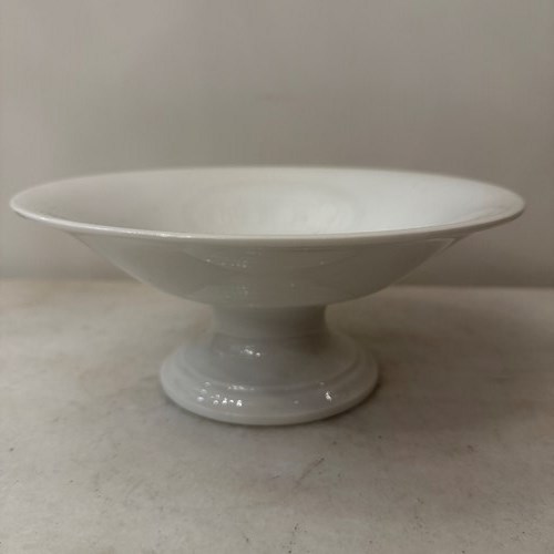 C1890 A French Creamware Ironstone Tazza - Bowl On Stand