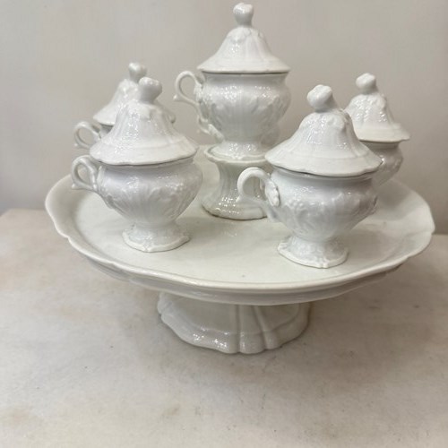 C1890 A Rare Dutch Chocolate Mousse Set On Stand