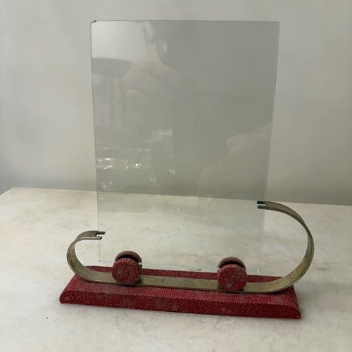 C1930 A Rare Art Deco French Red Shagreen Photo Frame