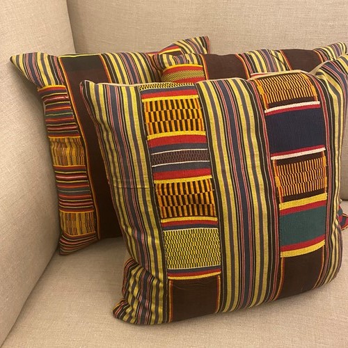 C1950 West African Fabric Custom Cushions