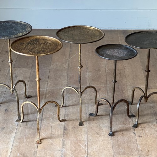 C1960 Spanish Gilt Iron Martini Tables - Sold Separately!