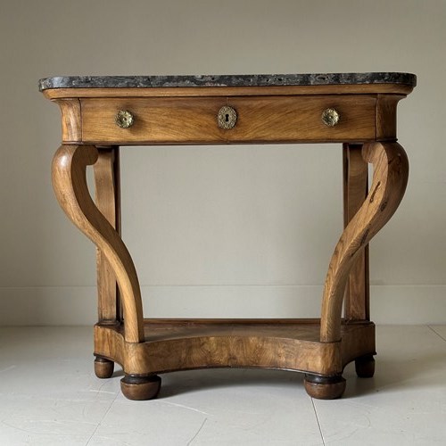 C1830 An Elegant French Walnut Empire Console Table