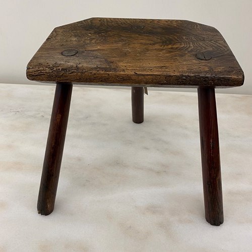 C1830 A Wonderful Wooden Folk Art Stool