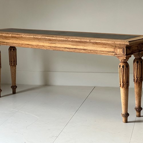 C1850 An English Oak Leather Inlaid Console Table