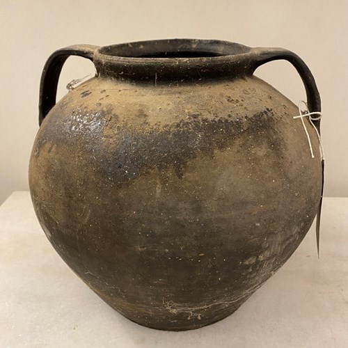 C1860 A Rare Black Terracotta Pot From Carpathia