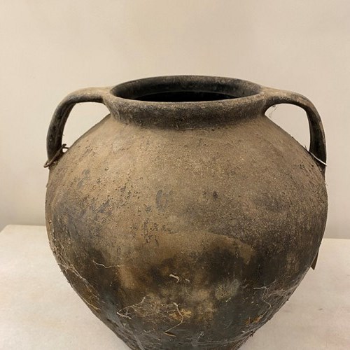 C1860 A Rare Black Terracotta Pot From Carpathia