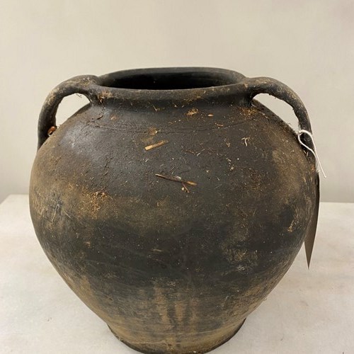 C1860 A Rare Black Terracotta Pot From Carpathia