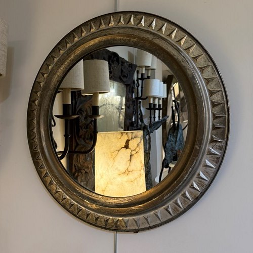 C1950 A French Silvered Stylised Sunburst Mirror