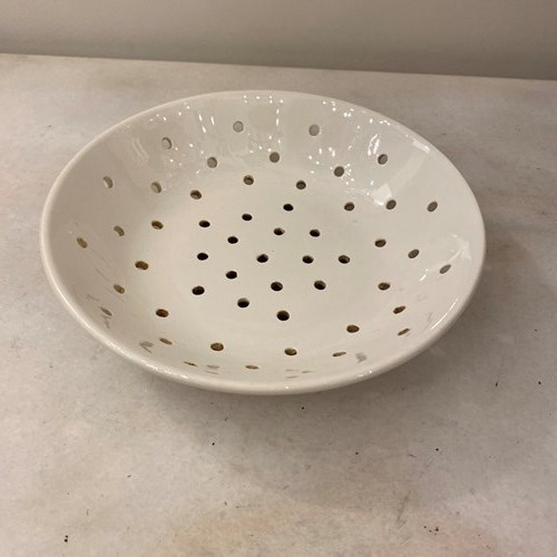 C1900 A Flemish Creamware Draining Bowl