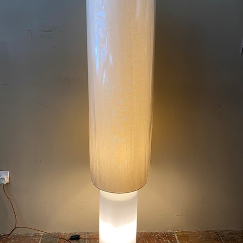 A Mid Century Belgium opaline glass floor lamp